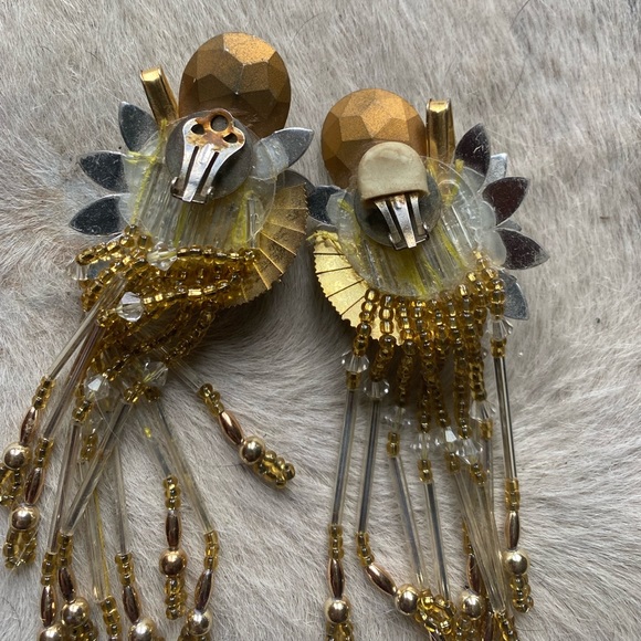 Chandelier Clip Artisan made earrings - Picture 4 of 6